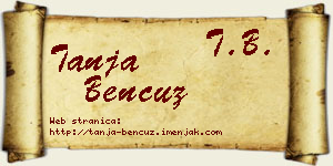 Tanja Bencuz vizit kartica